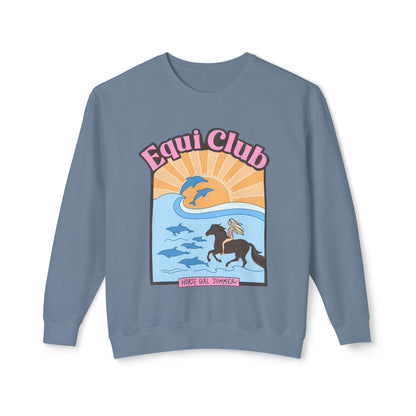 Equi Club "Horse Girl Summer" Light Weight Crew (front print) - au