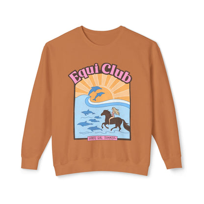 Equi Club "Horse Girl Summer" Light Weight Crew (front print) - au