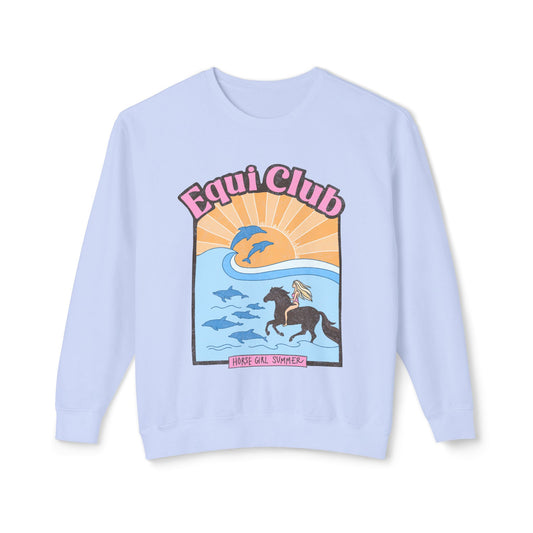 Equi Club "Horse Girl Summer" Light Weight Crew (front print) - au