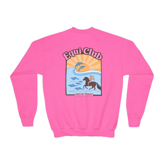 Equi Club "Horse Girl Summer" Kids Crew Neck