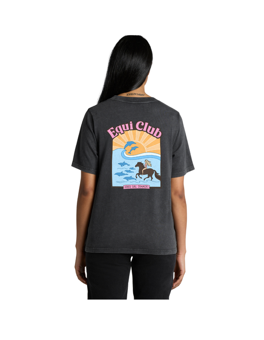 Equi Club "Horse girl summer" Heavy stone washed tee Au