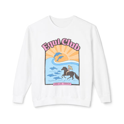 Equi Club "Horse Girl Summer" Light Weight Crew (front print) - au