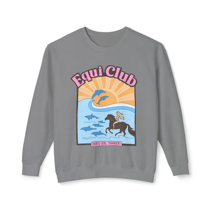 Equi Club "Horse Girl Summer" Light Weight Crew (front print) - au