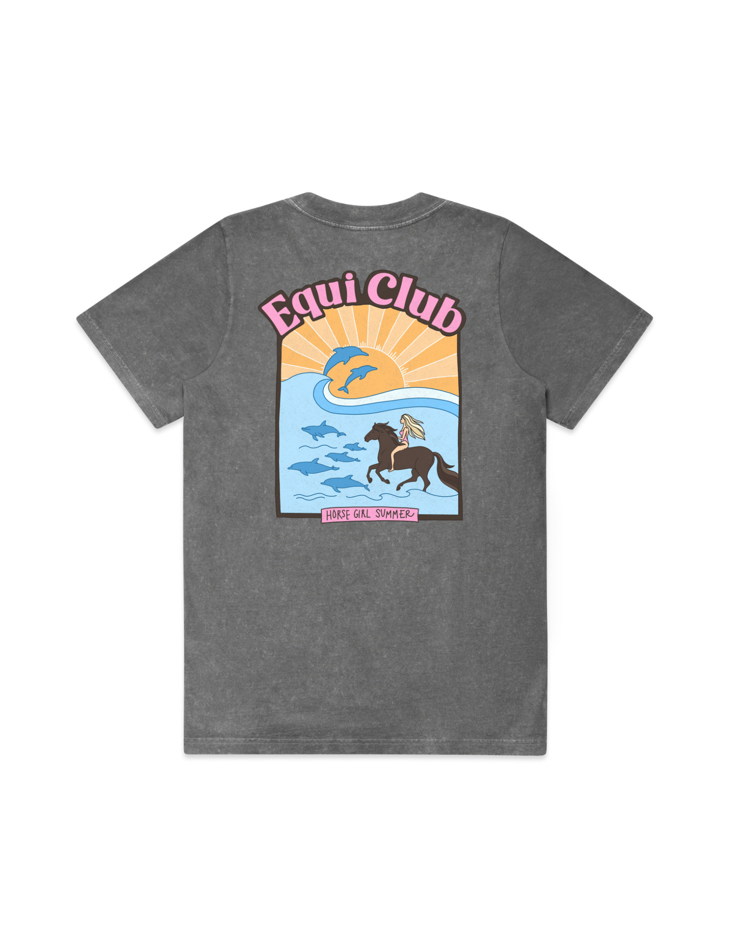 Equi Club "Horse girl summer" Heavy stone washed tee Au