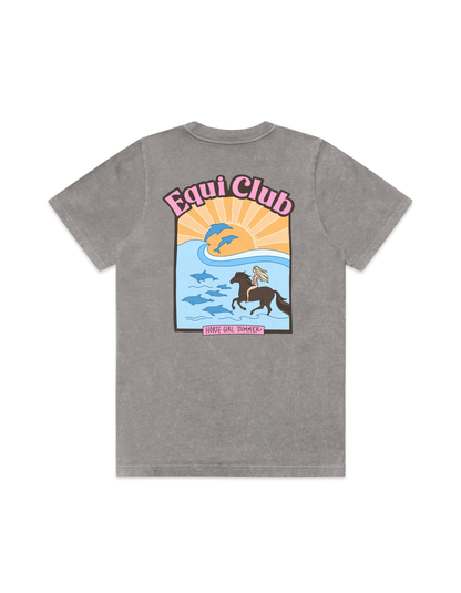 Equi Club "Horse girl summer" Heavy stone washed tee Au