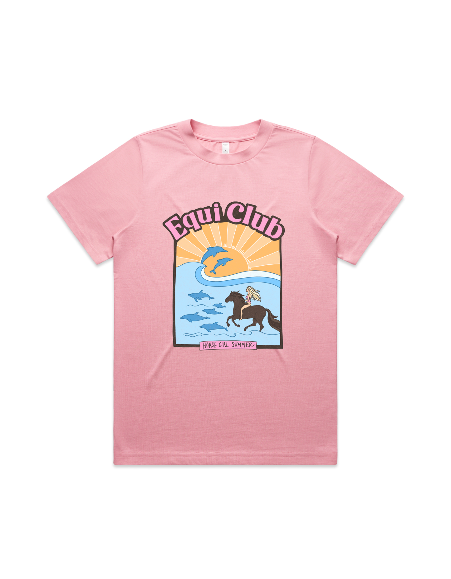 Equi Club "Horse girl summer" Heavy tee (front print)  AU