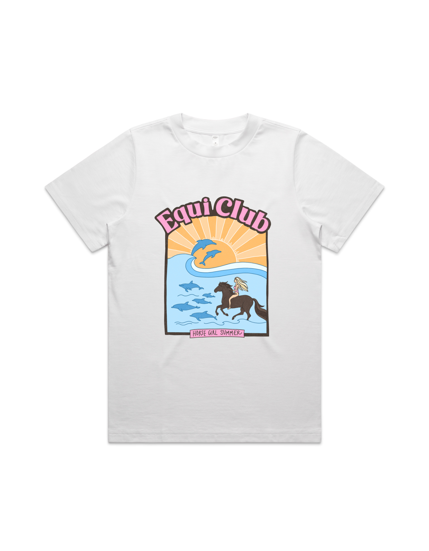 Equi Club "Horse girl summer" Heavy tee (front print)  AU
