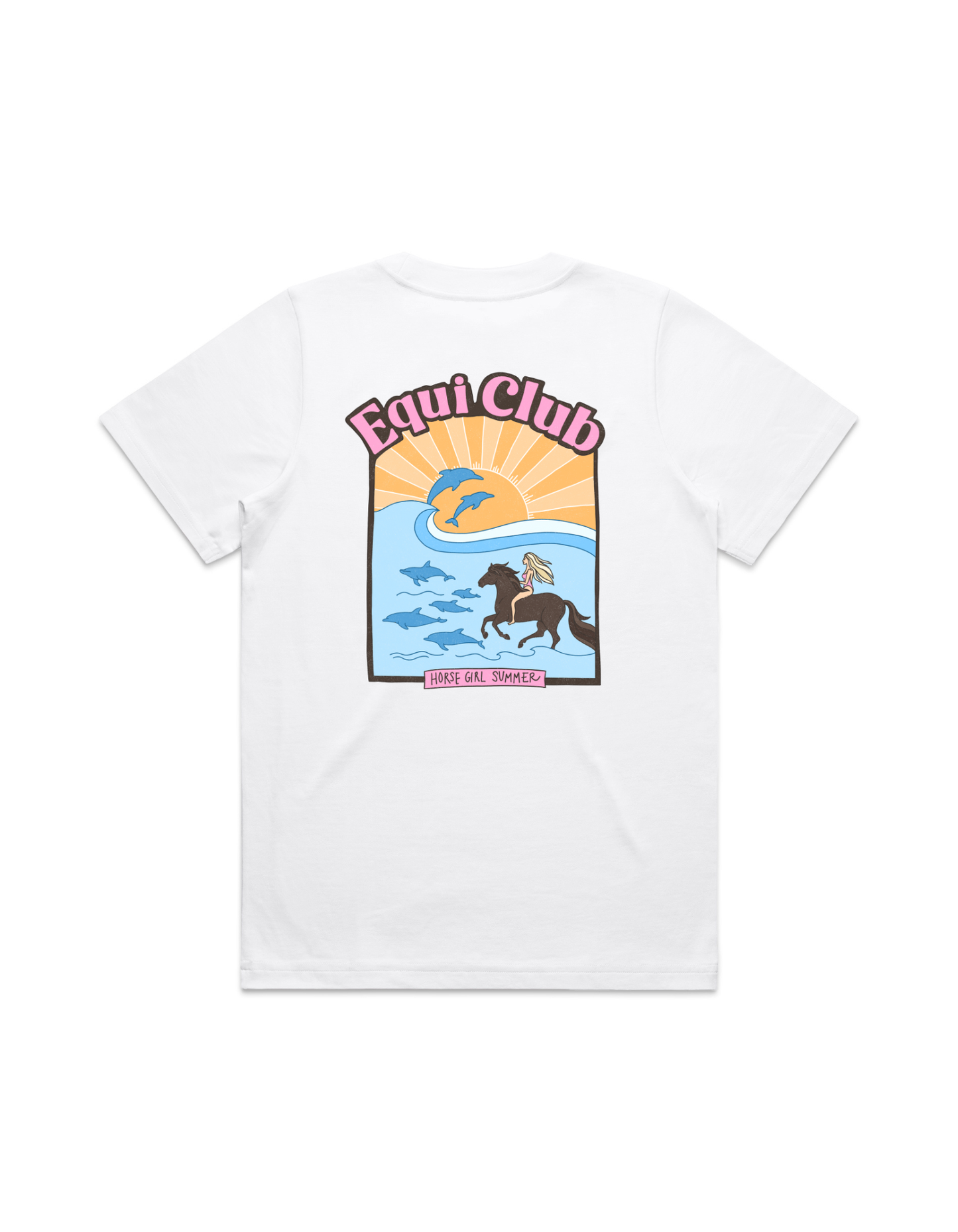Equi Club "Horse girl summer" Heavy tee (back print) AU