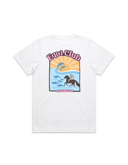 Equi Club "Horse girl summer" Heavy tee (back print) AU
