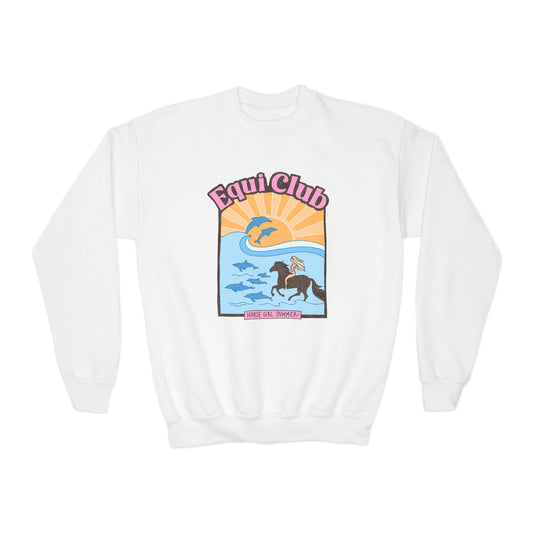 Equi Club Youth "Horse Girl Summer" Crew (front print only)