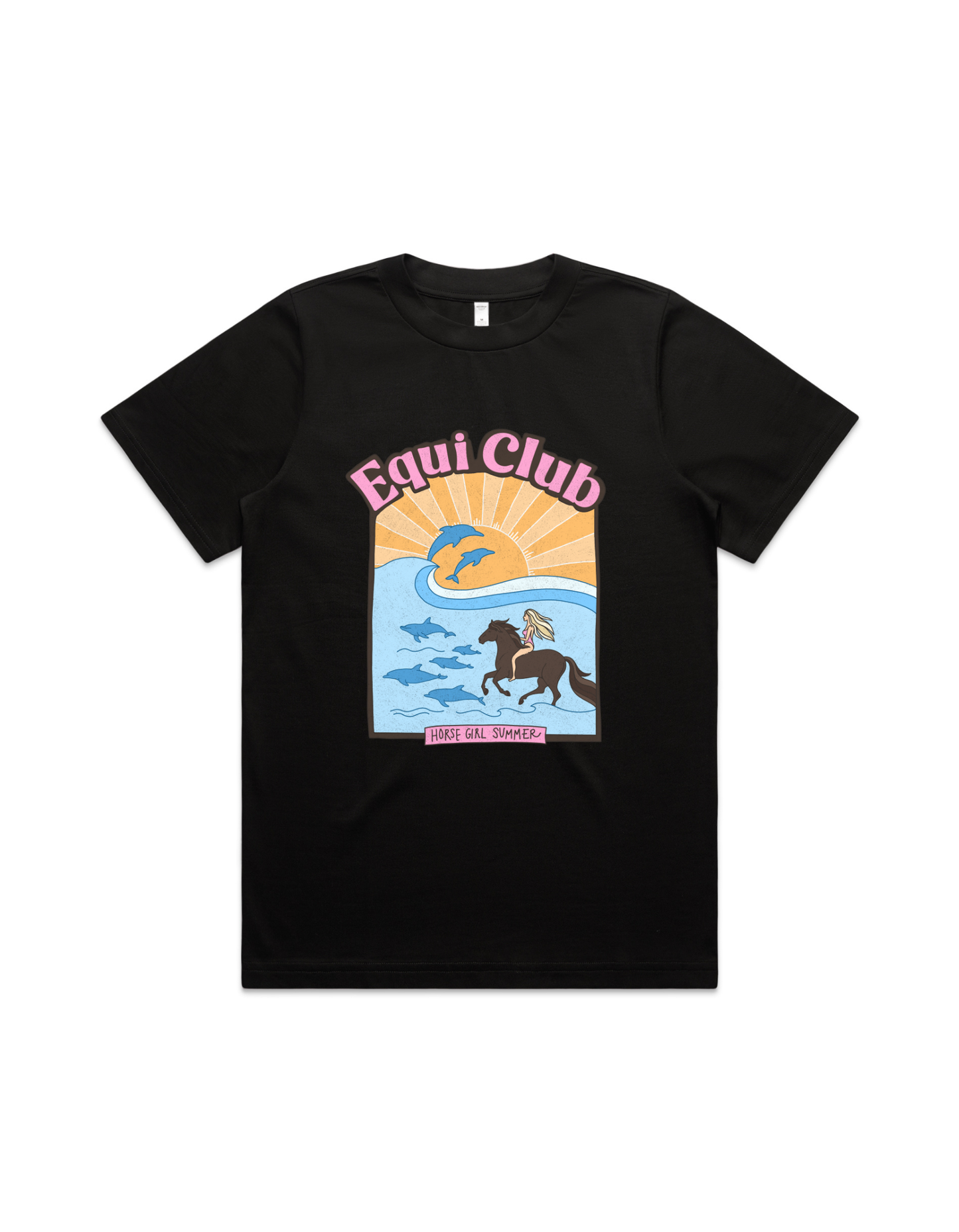 Equi Club "Horse girl summer" Heavy tee (front print)  AU