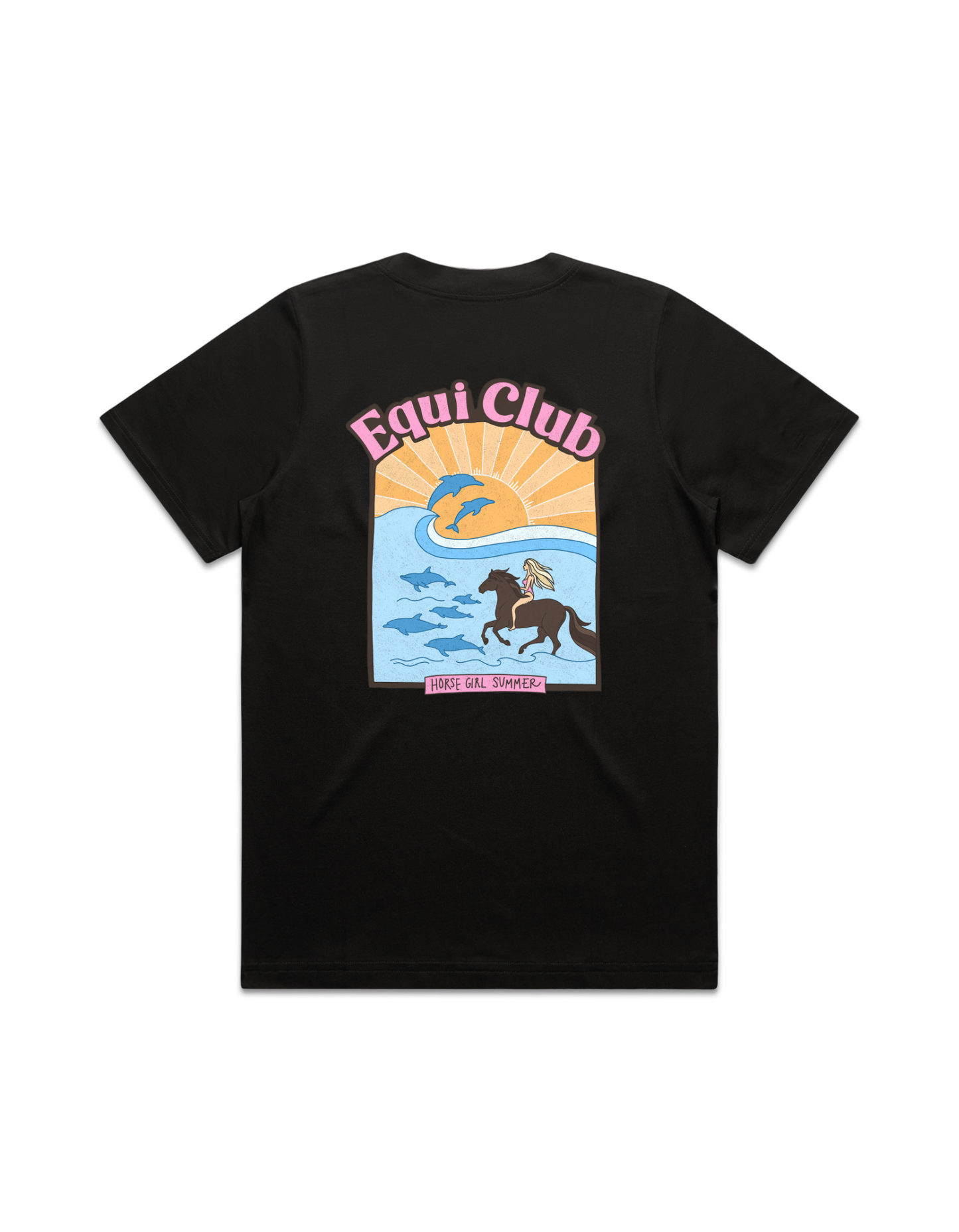 Equi Club "Horse girl summer" Heavy tee (back print) AU