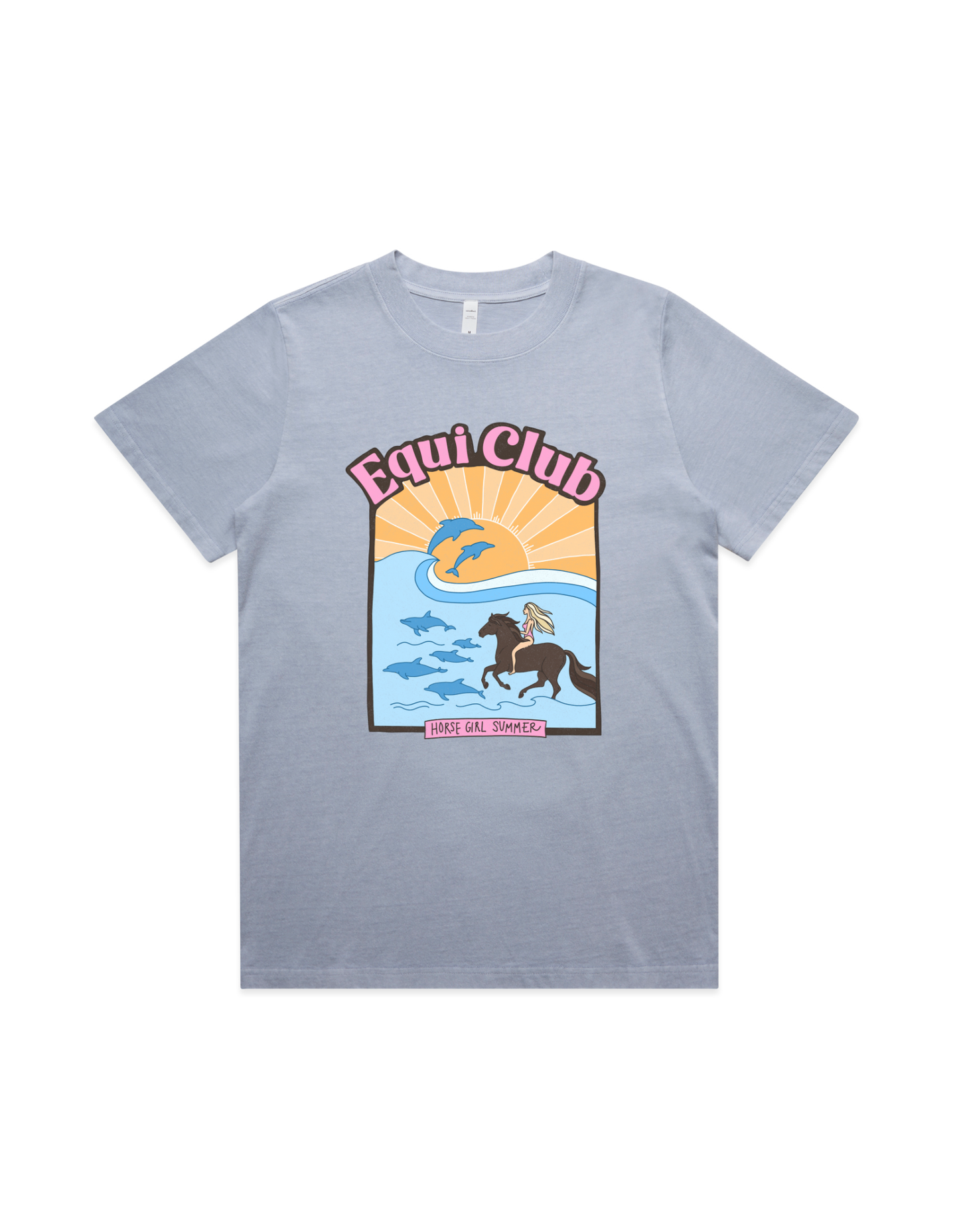 Equi Club "Horse girl summer" Heavy tee (front print)  AU