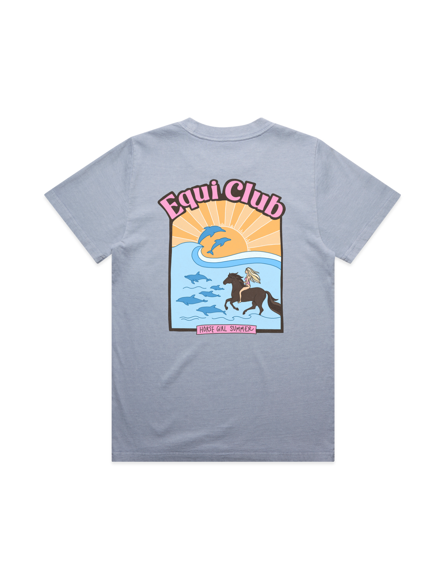 Equi Club "Horse girl summer" Heavy tee (back print) AU