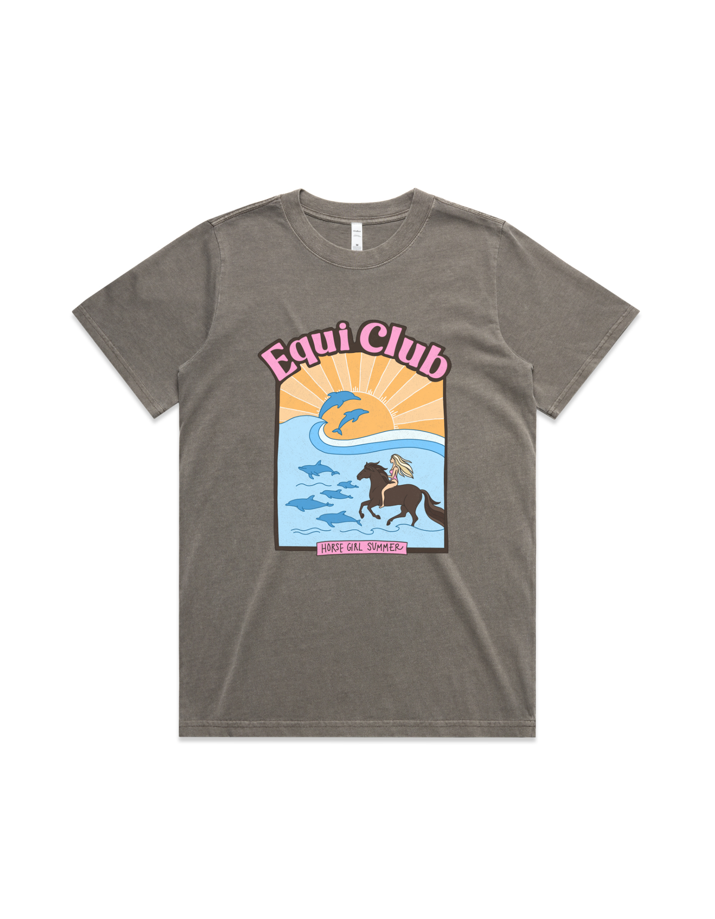 Equi Club "Horse girl summer" Heavy tee (front print)  AU