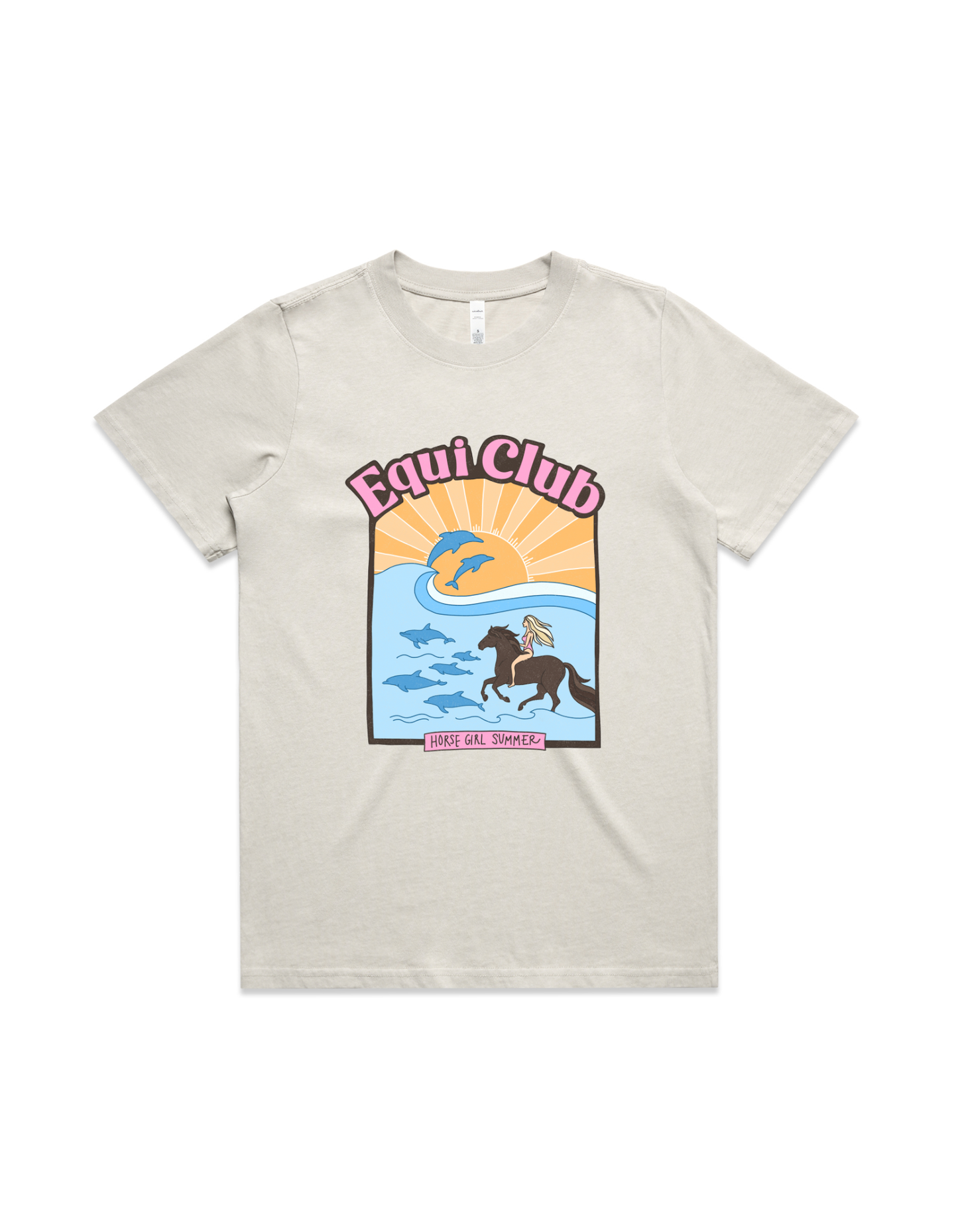 Equi Club "Horse girl summer" Heavy tee (front print)  AU