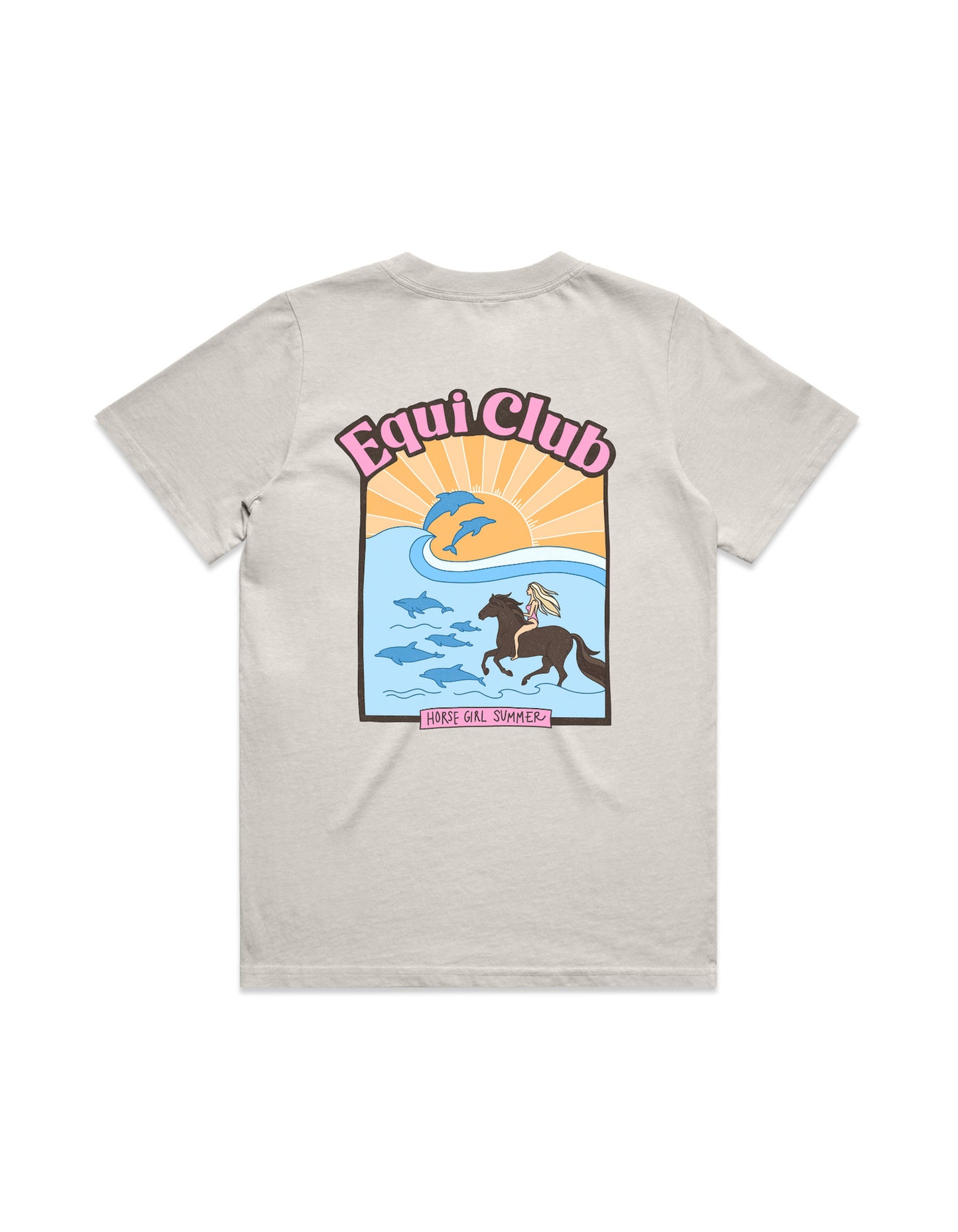 Equi Club "Horse girl summer" Heavy tee (back print) AU