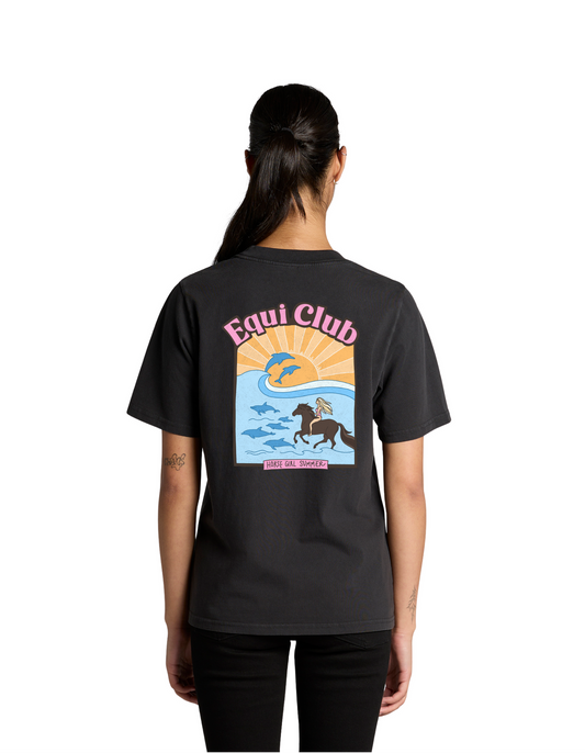 Equi Club "Horse girl summer" Heavy tee (back print) AU