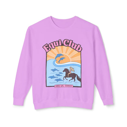 Equi Club "Horse Girl Summer" Light Weight Crew (front print) - au