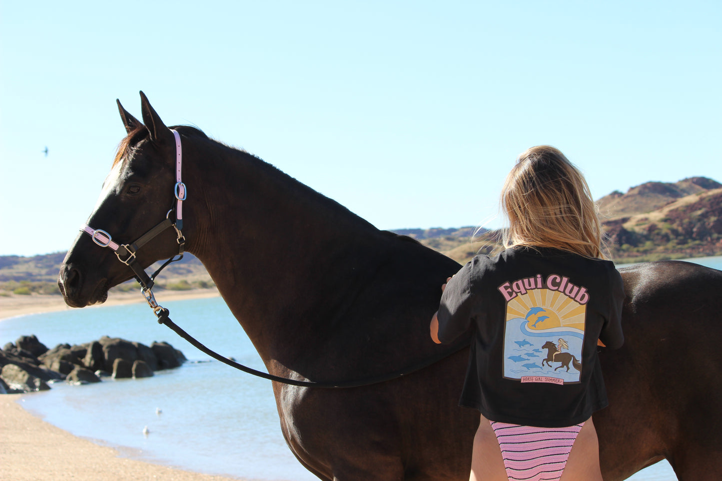 Equi Club " Horse Girl Summer " Faded Crop - au