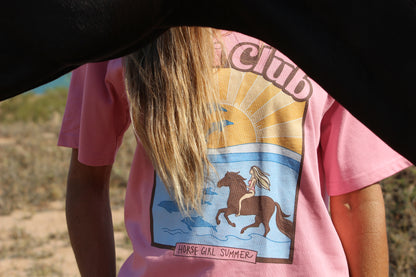 Equi Club "Horse girl summer" Heavy tee (front print)  AU