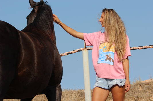 Equi Club "Horse girl summer" Heavy tee (front print)  AU