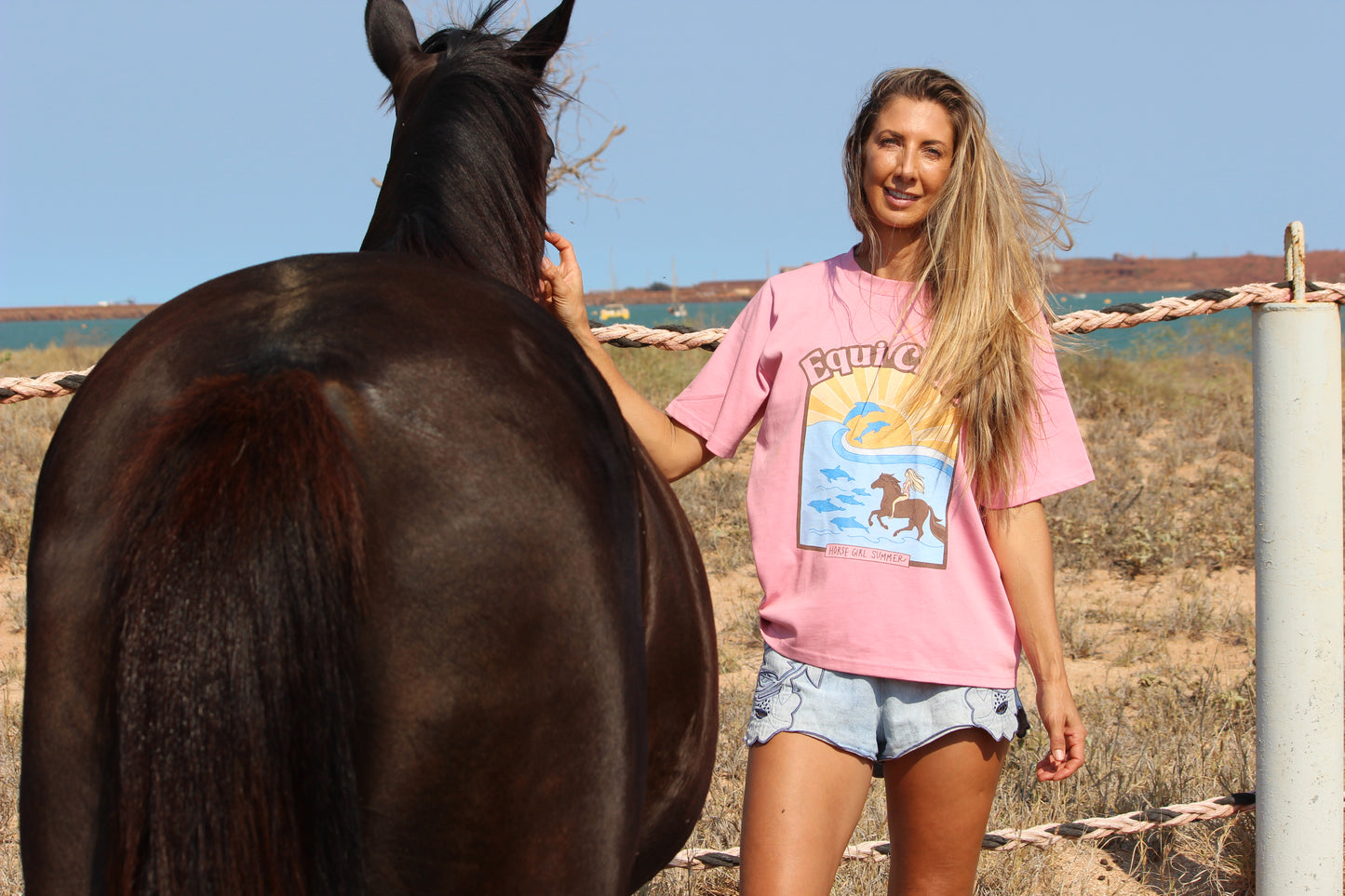 Equi Club "Horse girl summer" Heavy tee (front print)  AU