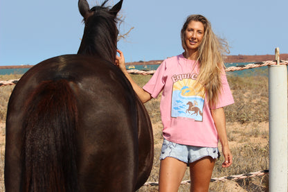 Equi Club "Horse girl summer" Heavy tee (front print)  AU