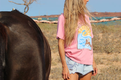 Equi Club "Horse girl summer" Heavy tee (front print)  AU