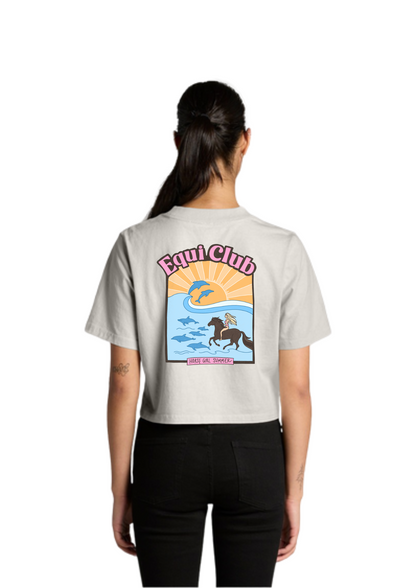 Equi Club " Horse Girl Summer " Faded Crop - au