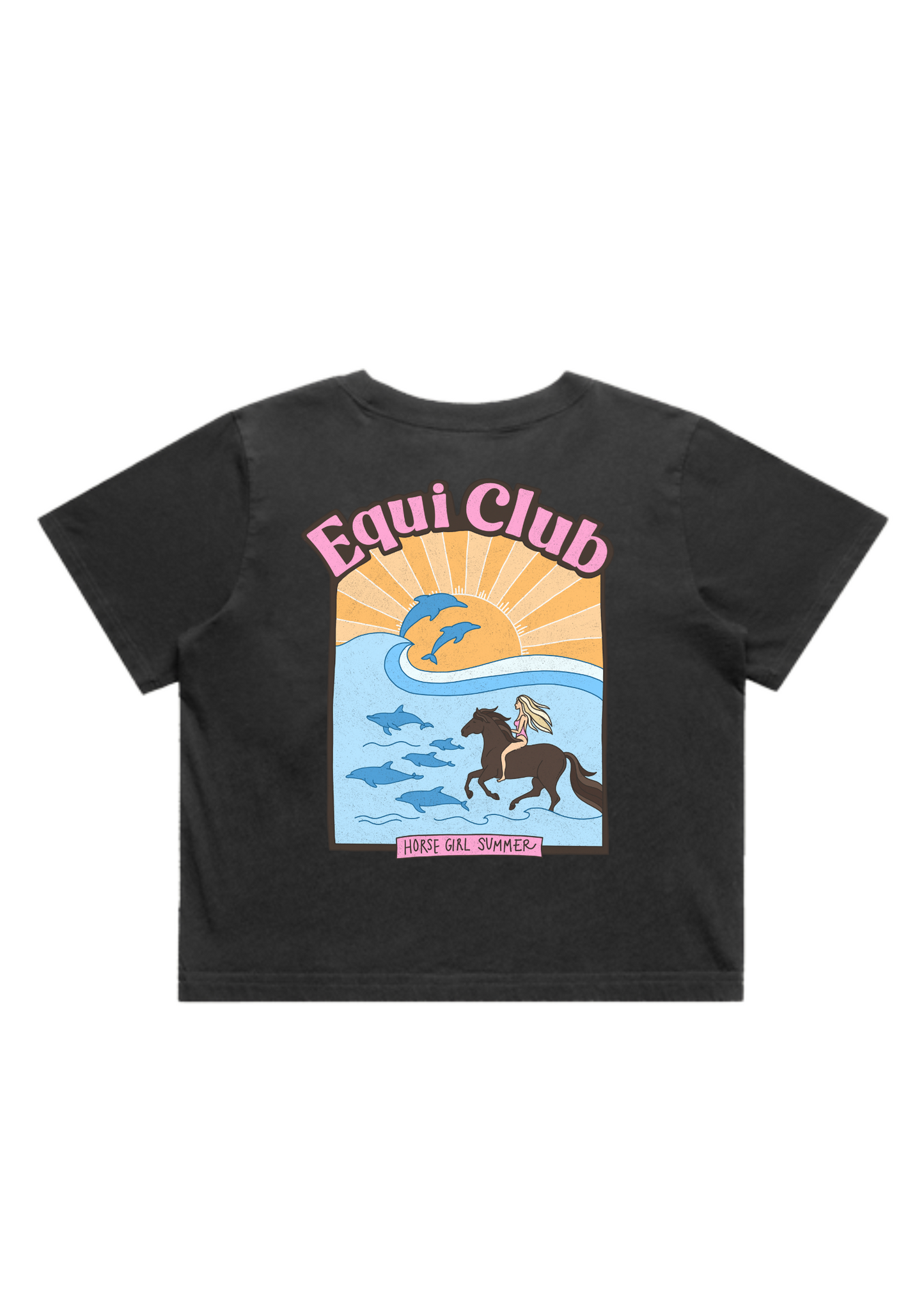 Equi Club " Horse Girl Summer " Faded Crop - au