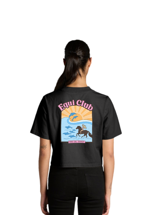 Equi Club " Horse Girl Summer " Faded Crop - au