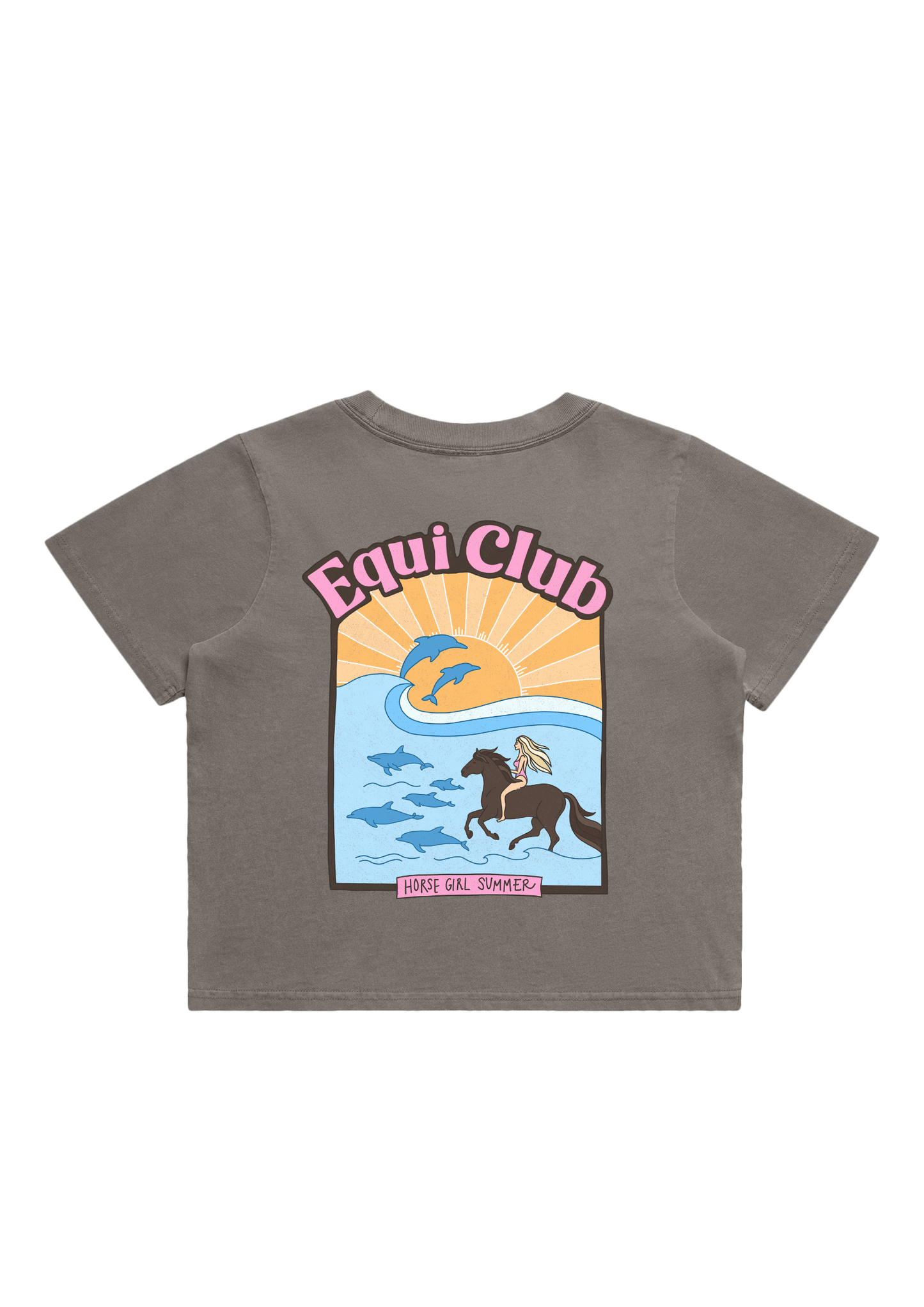 Equi Club " Horse Girl Summer " Faded Crop - au