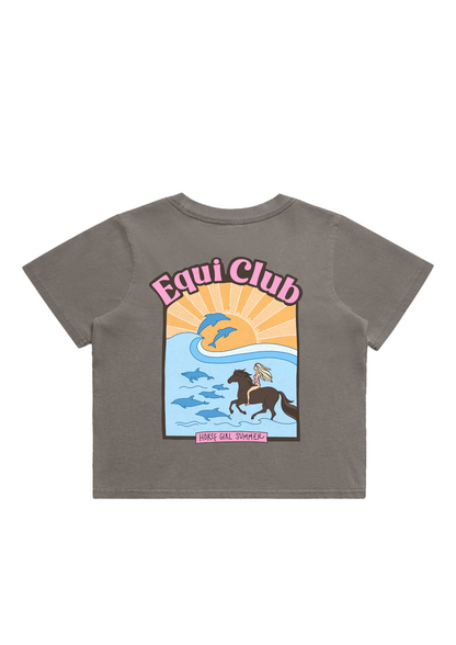 Equi Club " Horse Girl Summer " Faded Crop - au