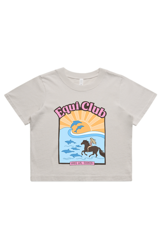 Equi Club "Horse Girl Summer" Faded Crop (front print) - au